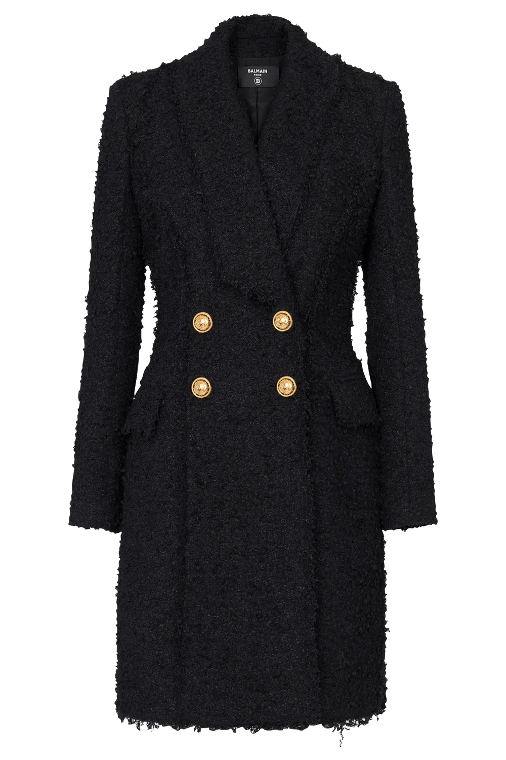 Four Button Tweed Coat