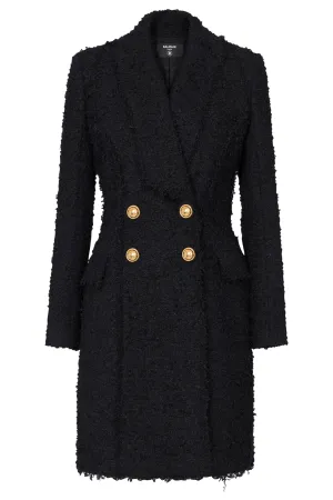 Four Button Tweed Coat