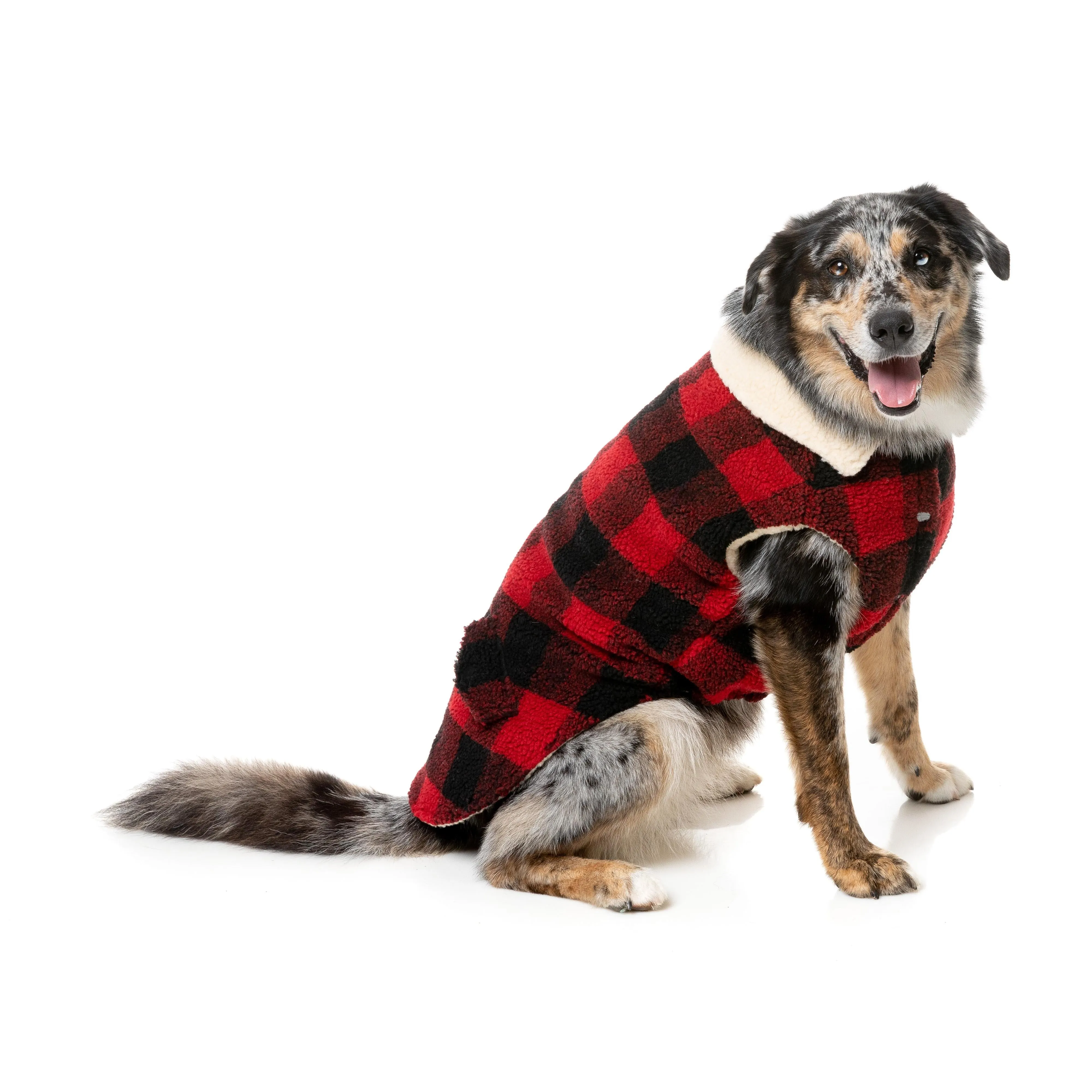 FuzzYard Dog Apparel Jacket Lumberjack Red Size 5