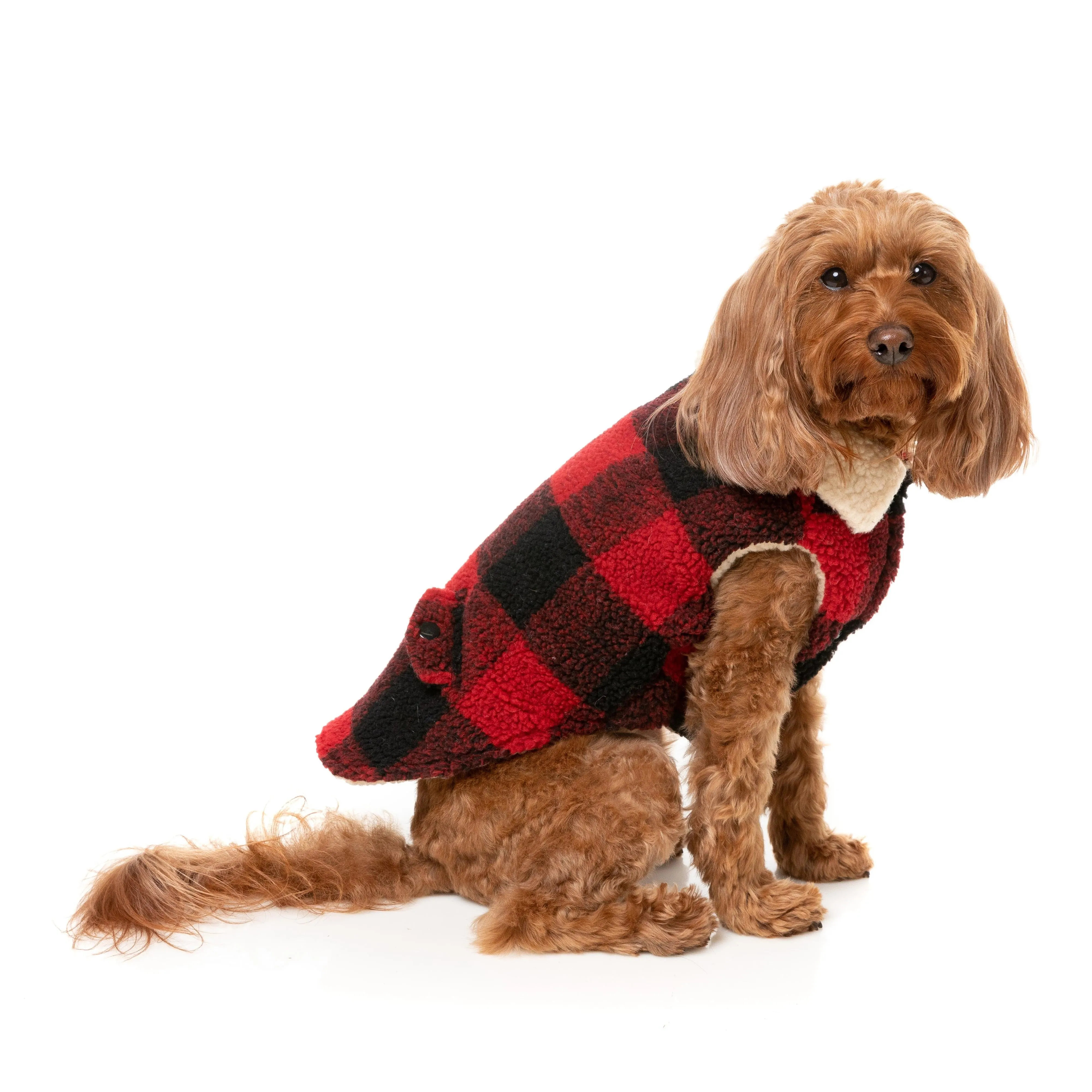 FuzzYard Dog Apparel Jacket Lumberjack Red Size 5