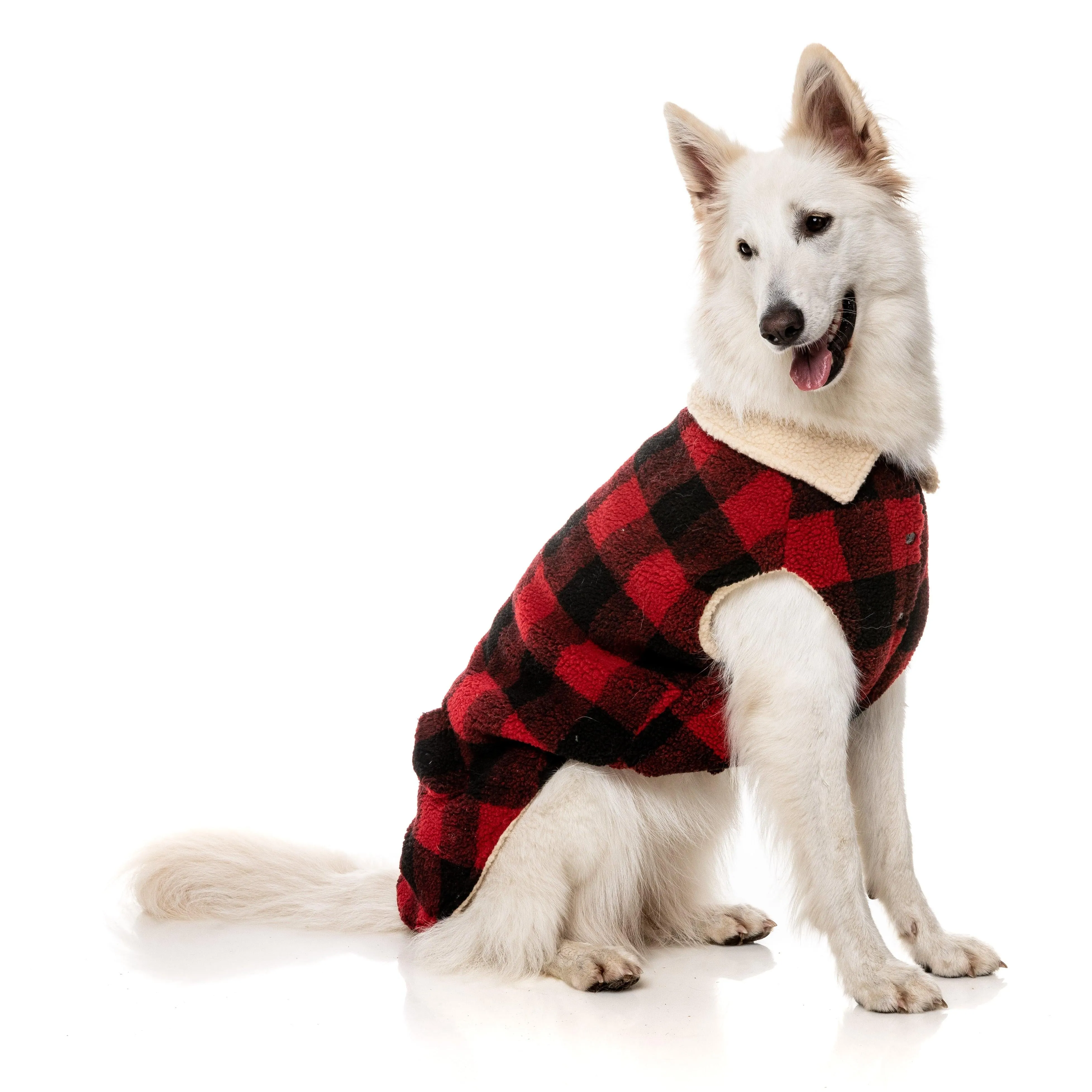 FuzzYard Dog Apparel Jacket Lumberjack Red Size 5