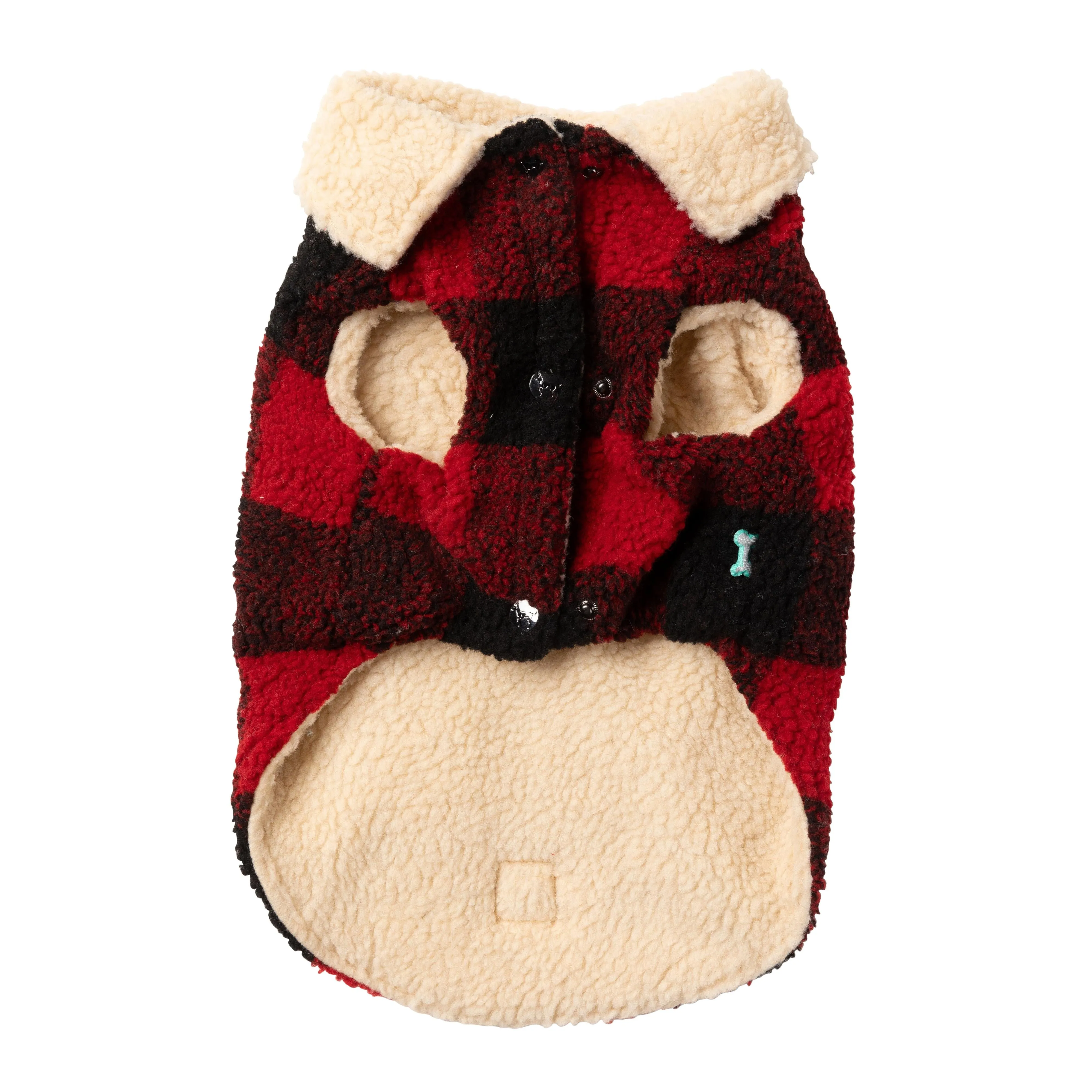 FuzzYard Dog Apparel Jacket Lumberjack Red Size 5
