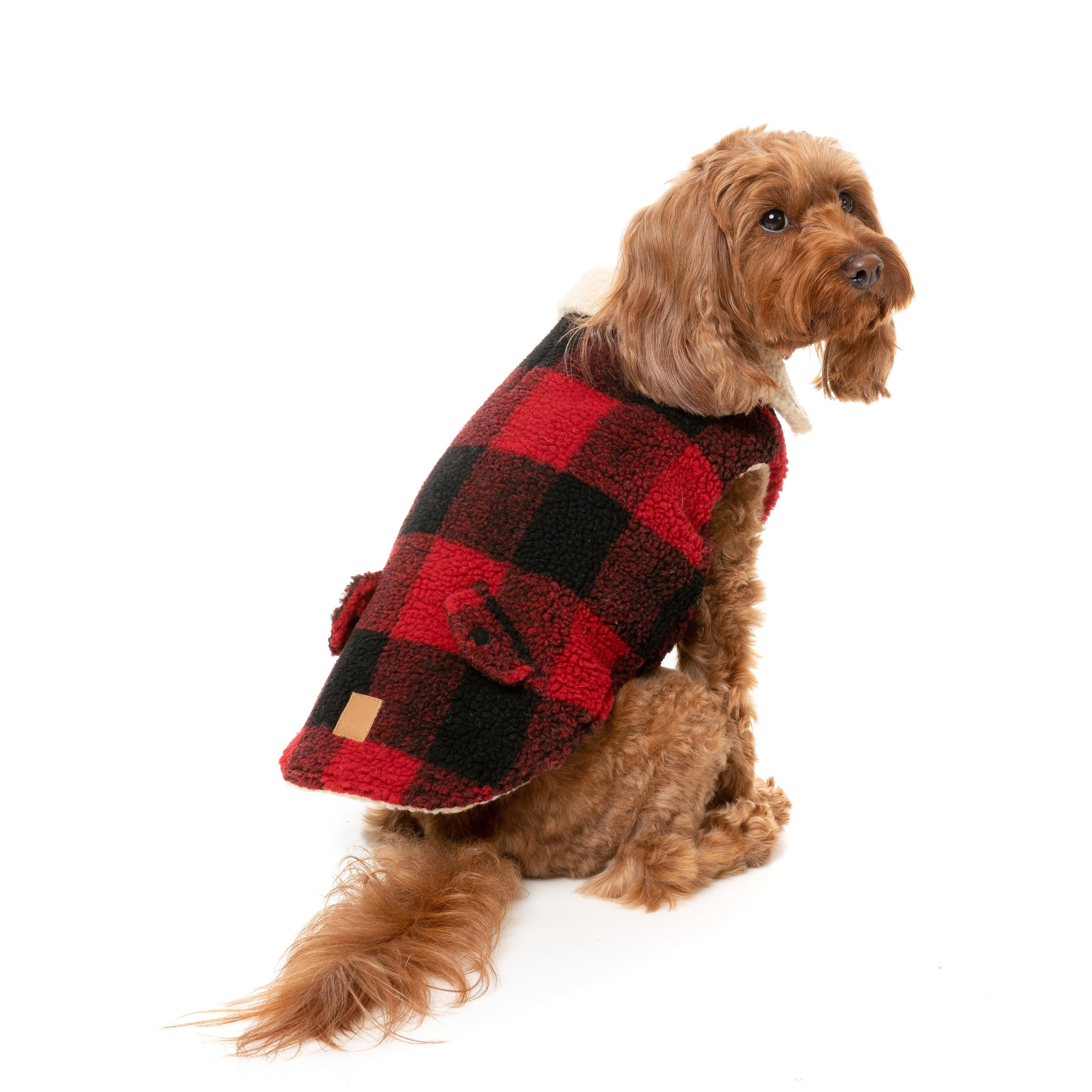 FuzzYard Dog Apparel Jacket Lumberjack Red Size 5