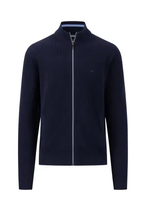 Fynch Hatton Full Zip Sweater/Cardigan -Navy