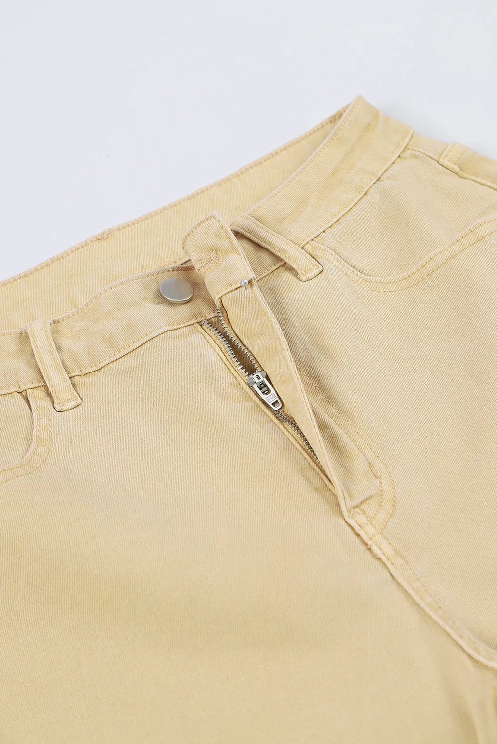 Gabriela Raw Edge Mid Waist Flared Jeans