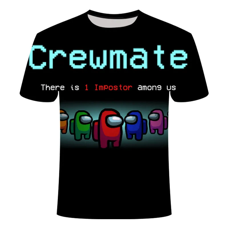 Game Among Us 3D Printed Casual Breathable T-Shirt