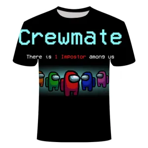 Game Among Us 3D Printed Casual Breathable T-Shirt