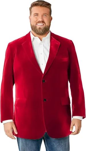 GATMSTZ Big Velvet Blazer for Men Blazer Jackets Mens Sport Coats 2 Buttons Party Wedding Evening Homecoming