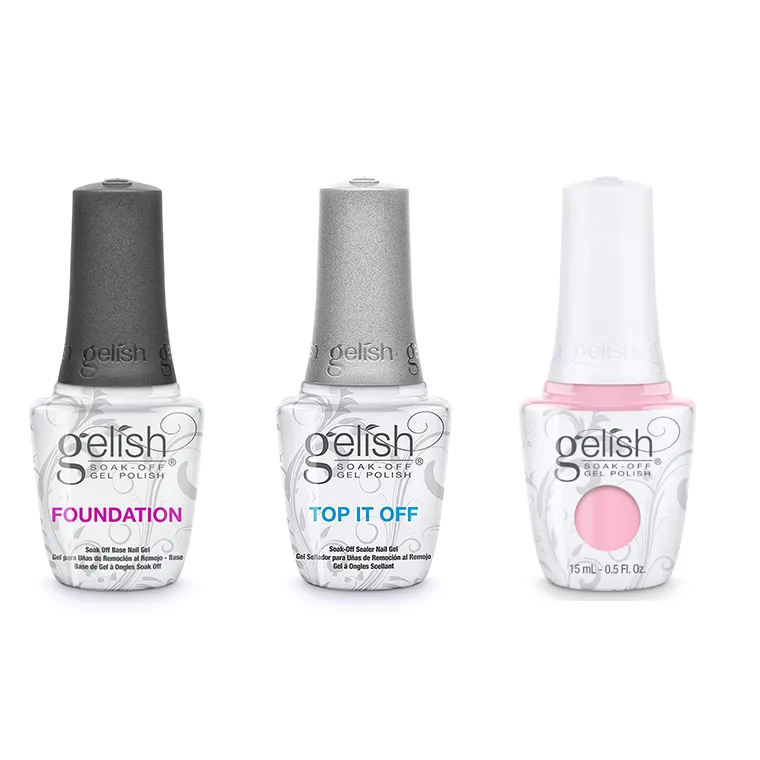 Gelish Combo - Base, Top & Pink Smoothie