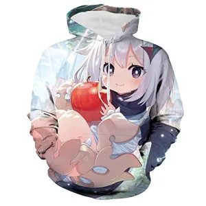 Genshin Impact Hoodies - Paimon 3D Game Pullover Hooded Sweatshirt