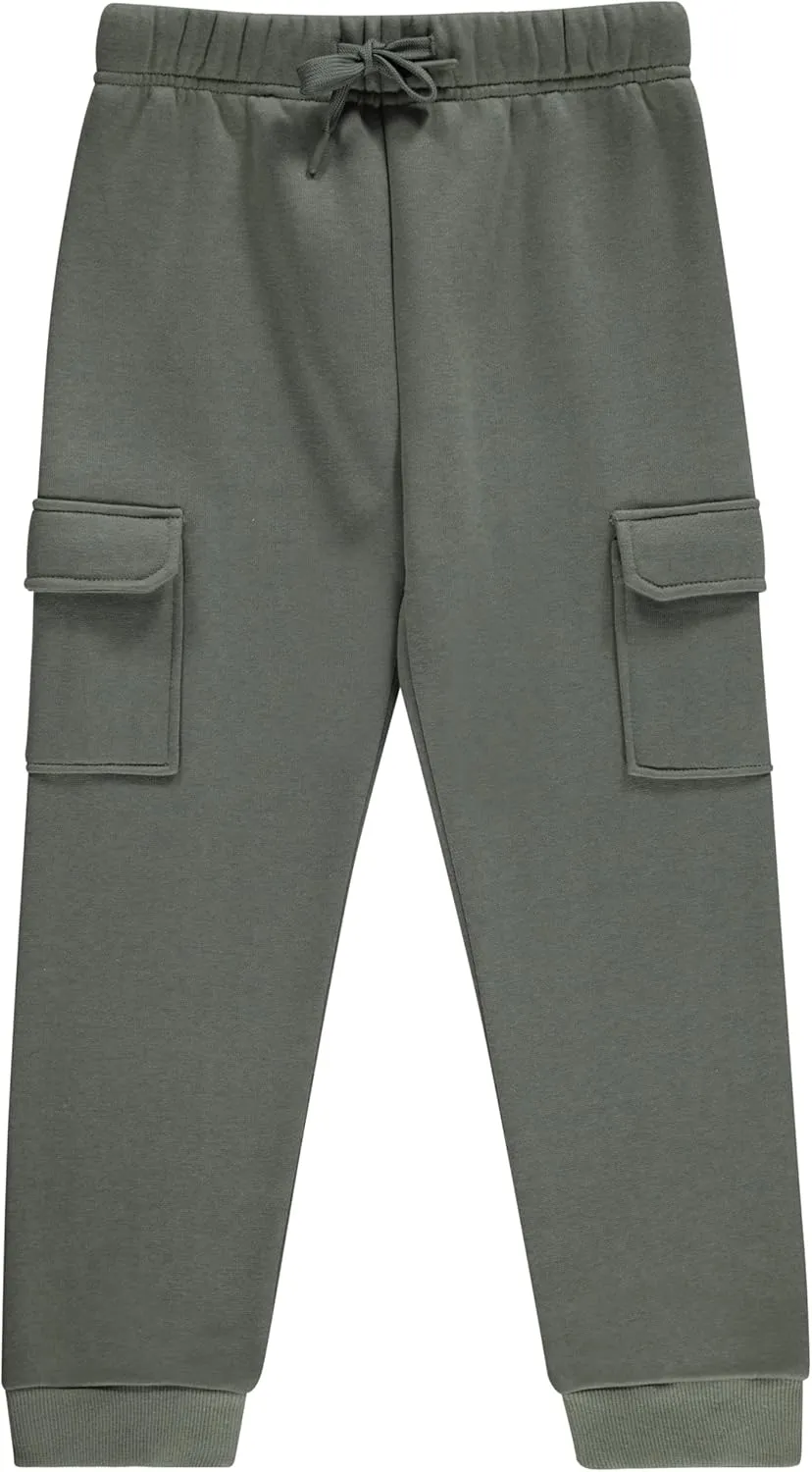 Girls' Cotton Blend Jogger Pants Set - Comfortable, Stylish, and Durable - Pack of 3 with Drawstring