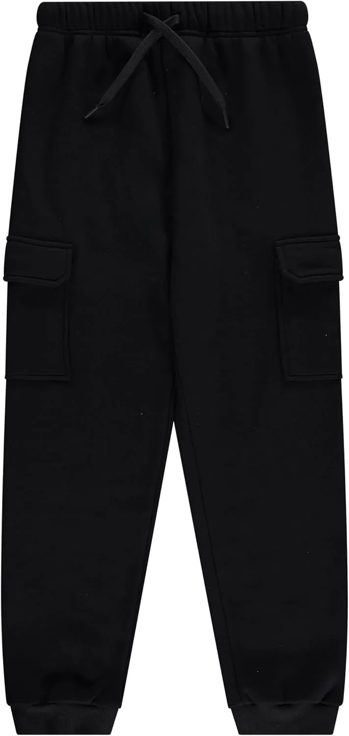 Girls' Cotton Blend Jogger Pants Set - Comfortable, Stylish, and Durable - Pack of 3 with Drawstring