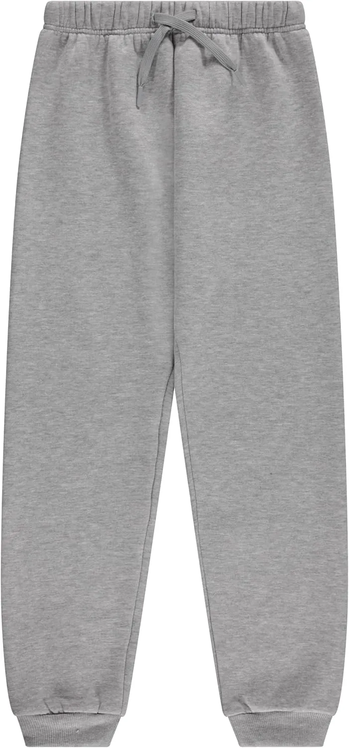 Girls' Cotton Blend Jogger Pants Set - Comfortable, Stylish, and Durable - Pack of 3 with Drawstring