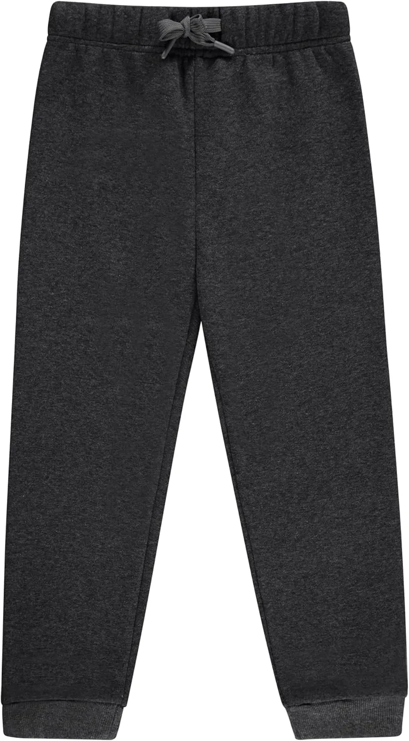 Girls' Cotton Blend Jogger Pants Set - Comfortable, Stylish, and Durable - Pack of 3 with Drawstring