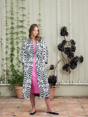 Handwoven Silk Ikat Chapan - Jasmina