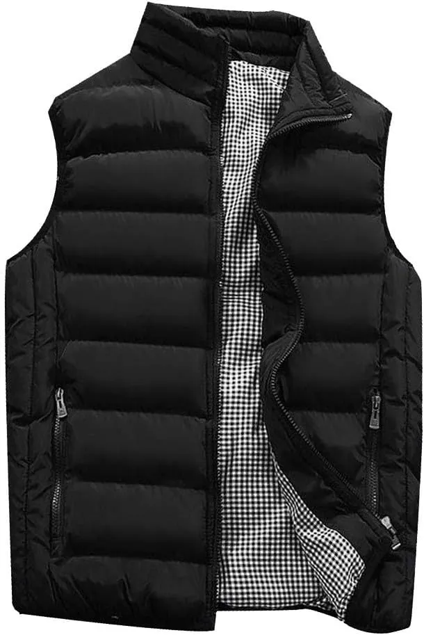 HGOOGY Men's Muscle Shirt Men Autumn Winter Coat Padded Cotton Vest Warm Hooded Thick Vest Tops Jacket 8xlt