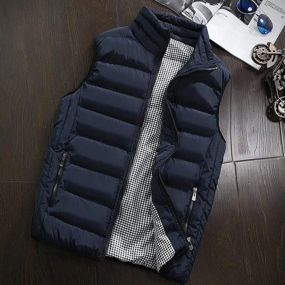 HGOOGY Men's Muscle Shirt Men Autumn Winter Coat Padded Cotton Vest Warm Hooded Thick Vest Tops Jacket 8xlt