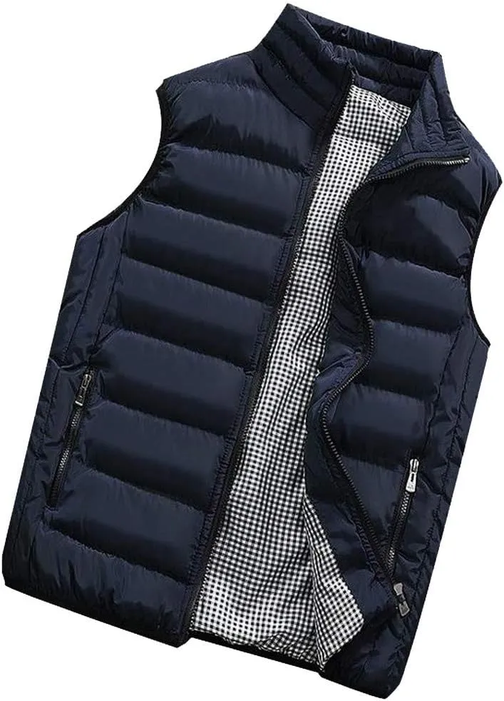 HGOOGY Men's Muscle Shirt Men Autumn Winter Coat Padded Cotton Vest Warm Hooded Thick Vest Tops Jacket 8xlt