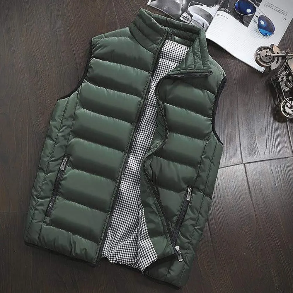 HGOOGY Men's Muscle Shirt Men Autumn Winter Coat Padded Cotton Vest Warm Hooded Thick Vest Tops Jacket 8xlt