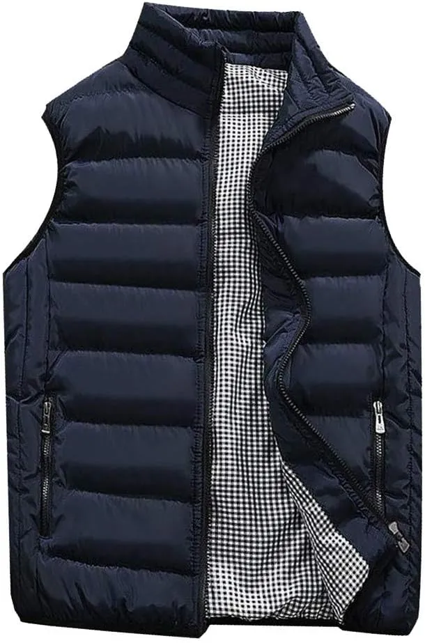 HGOOGY Men's Muscle Shirt Men Autumn Winter Coat Padded Cotton Vest Warm Hooded Thick Vest Tops Jacket 8xlt
