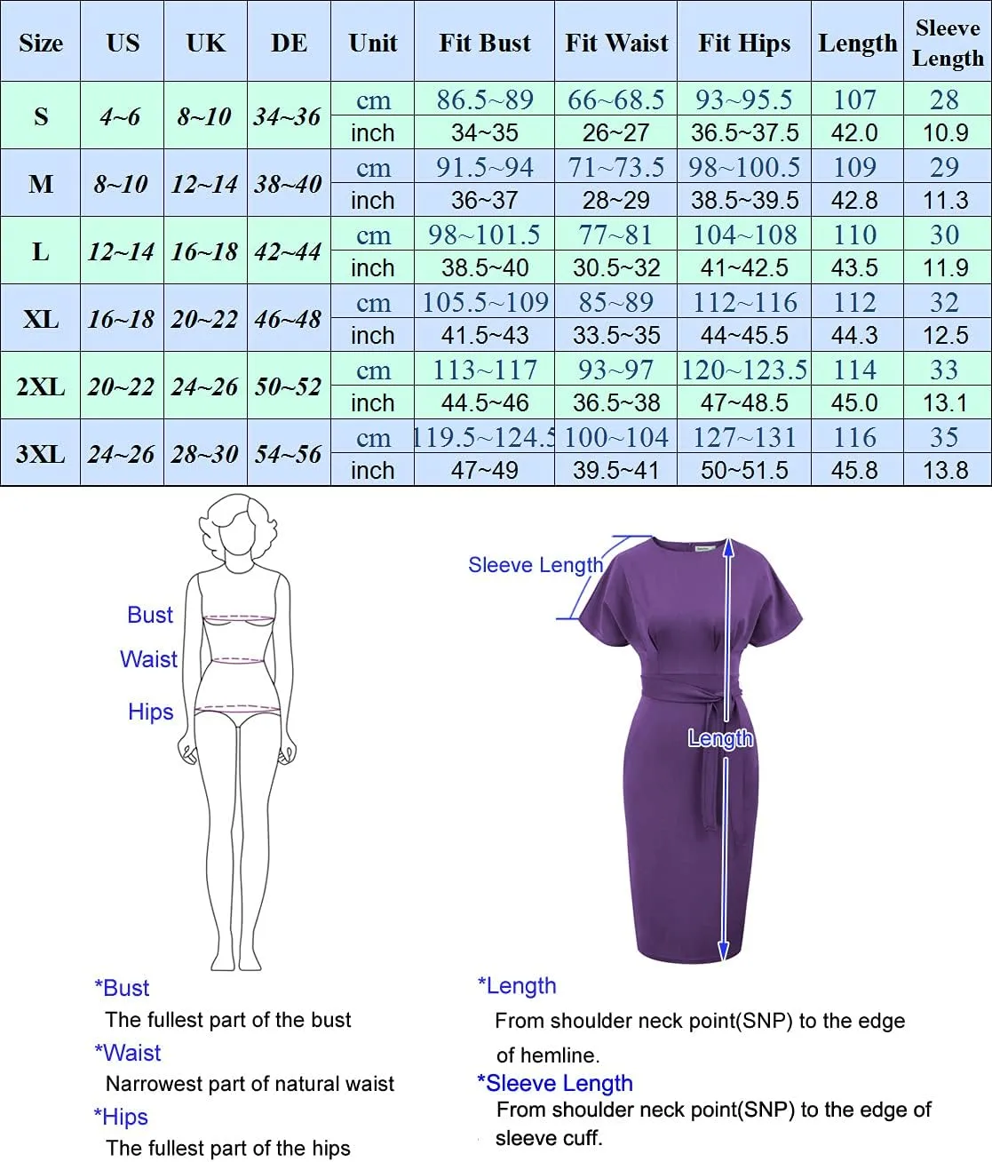 JASAMBAC Women's Bodycon Pencil Dress Office Wear to Work Dresses with Pocket Belt