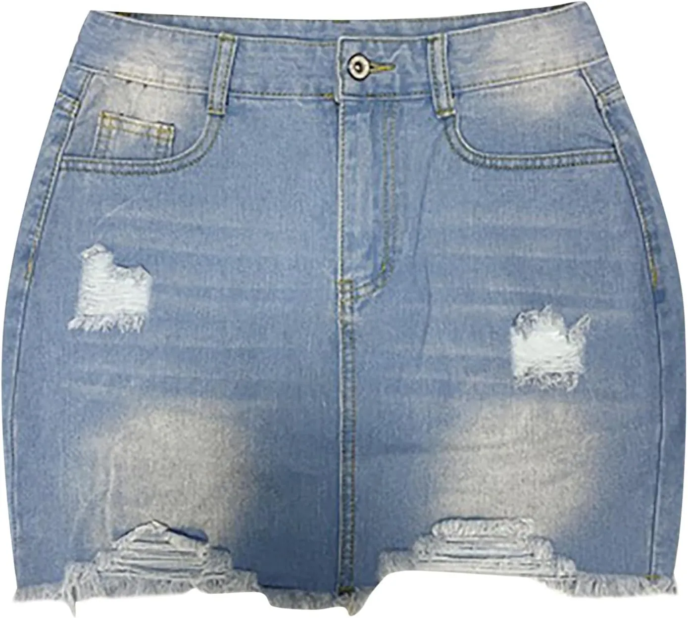 Jean Skirts for Women Denim Trendy High Waisted Mini Cargo Pockets Stretchy Short Skirt Country Concert Outfits