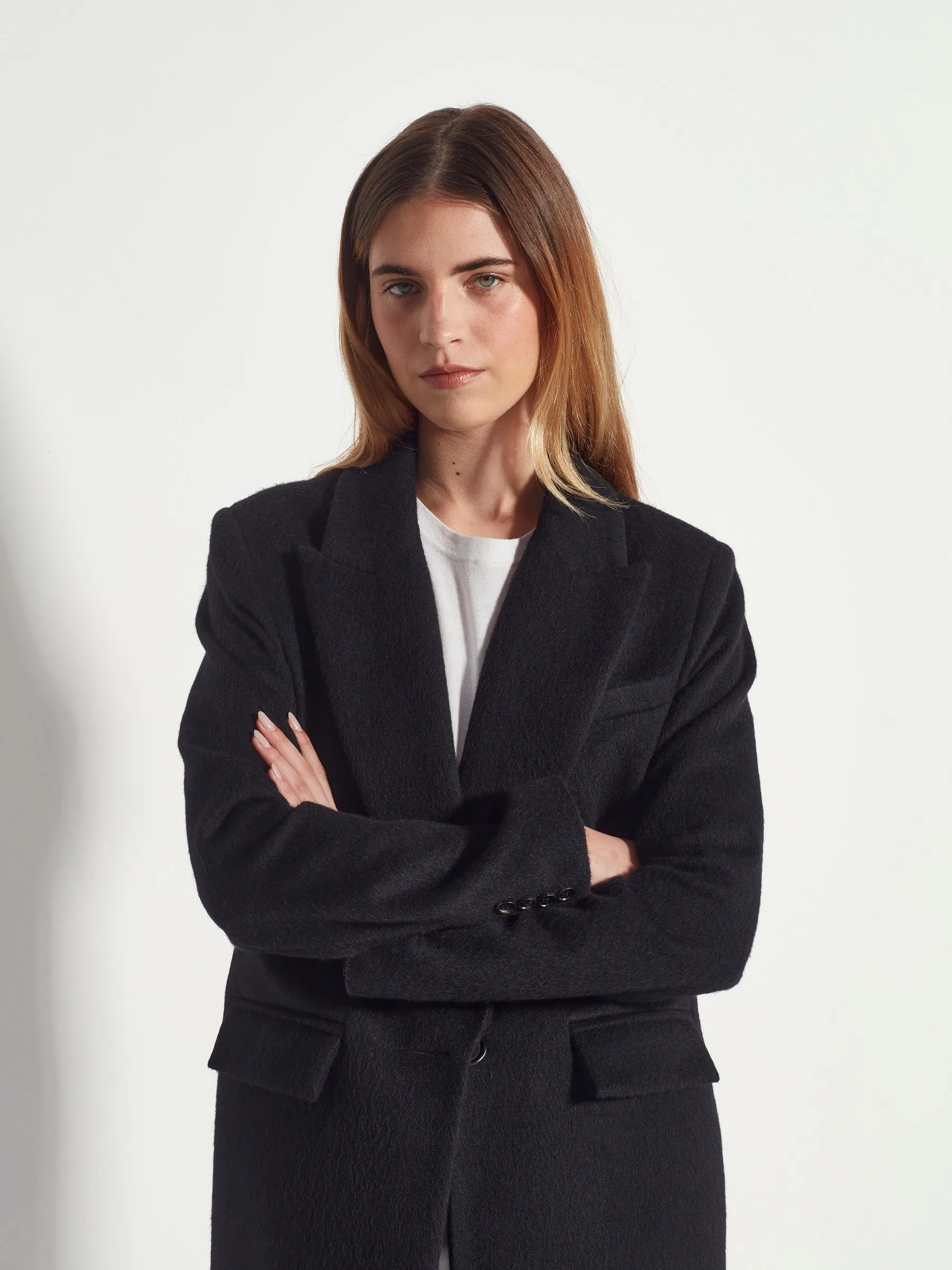 Juliette Hogan - Mantelle Coat Black Fur