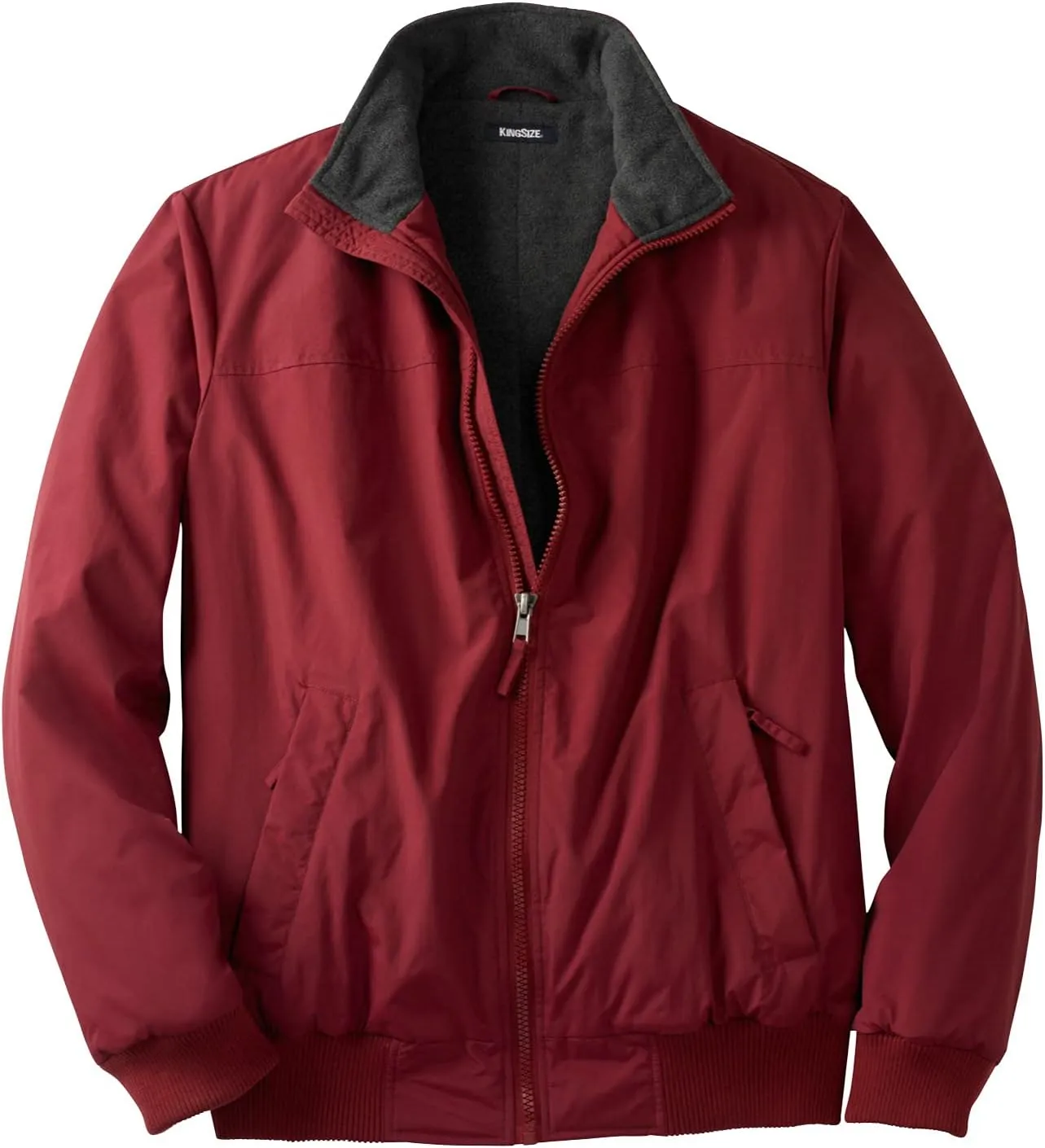 KingSize Men's Big & Tall Fleece-Lined Bomber Jacket