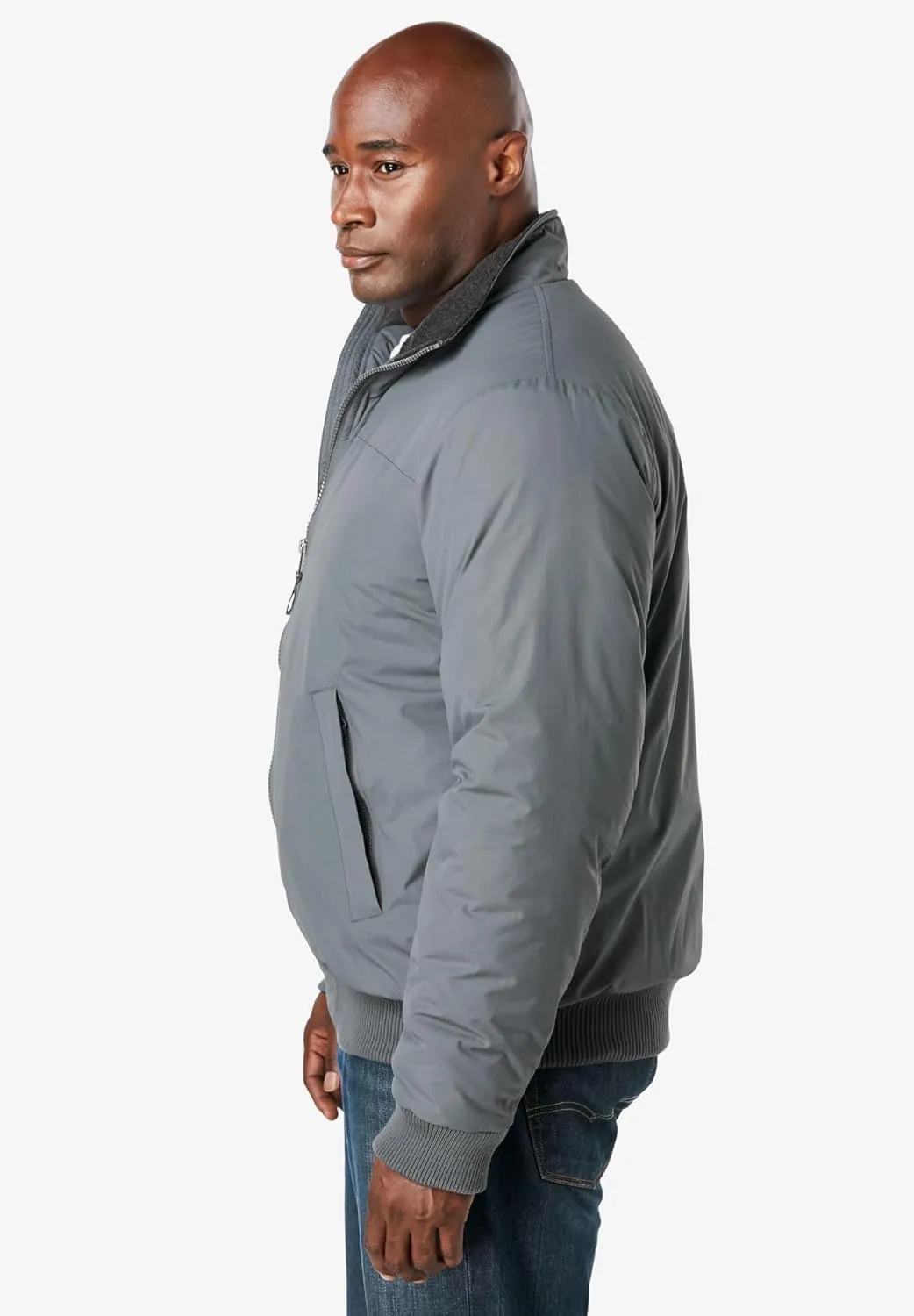 KingSize Men's Big & Tall Fleece-Lined Bomber Jacket