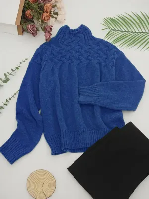 Knusse Chic Dames Kabelgebreide Coltrui