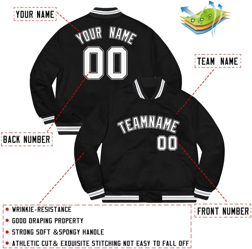 KXK Custom Men Women Youth Varsity Baseball Jacket Casual Sweatshirt Letterman Bomber Coats Personalized Letter and Number