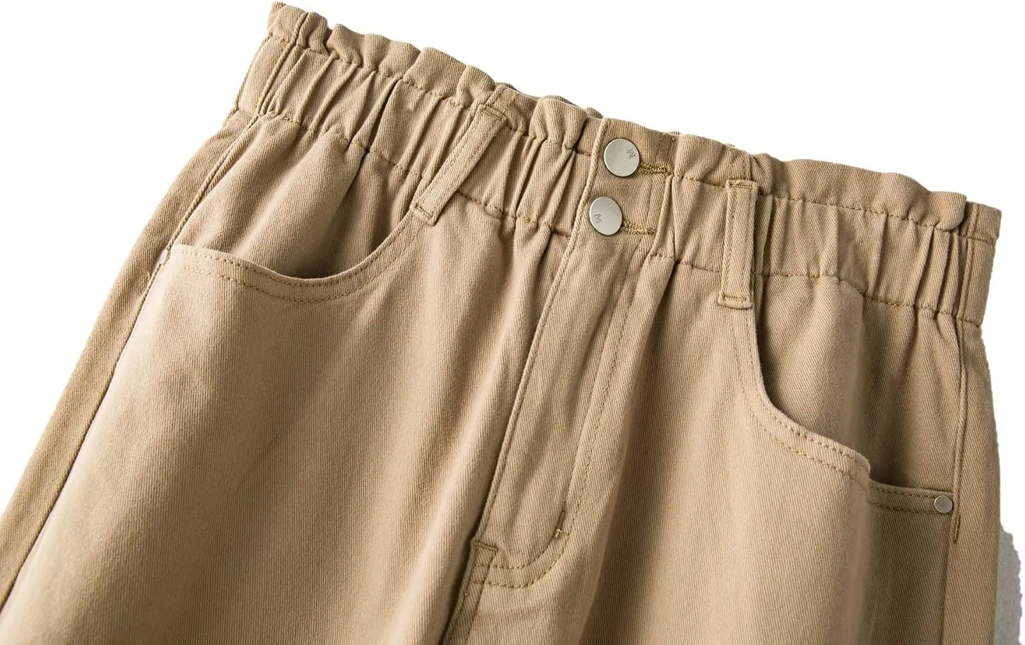 LEIJIJEANS Plus Size Khaki Jeans for Women Tapered Women Jeans Full Length Mom High Waist Tall Loose Harem Denim Pants