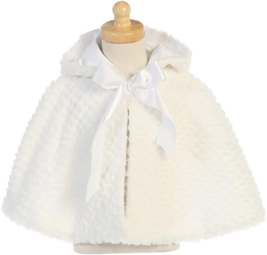 Made in USA - White Cardigan for Girls - Faux Fur Sweaters for Girls - Dress Bolero for Toddler - Baby Kids Shrug
