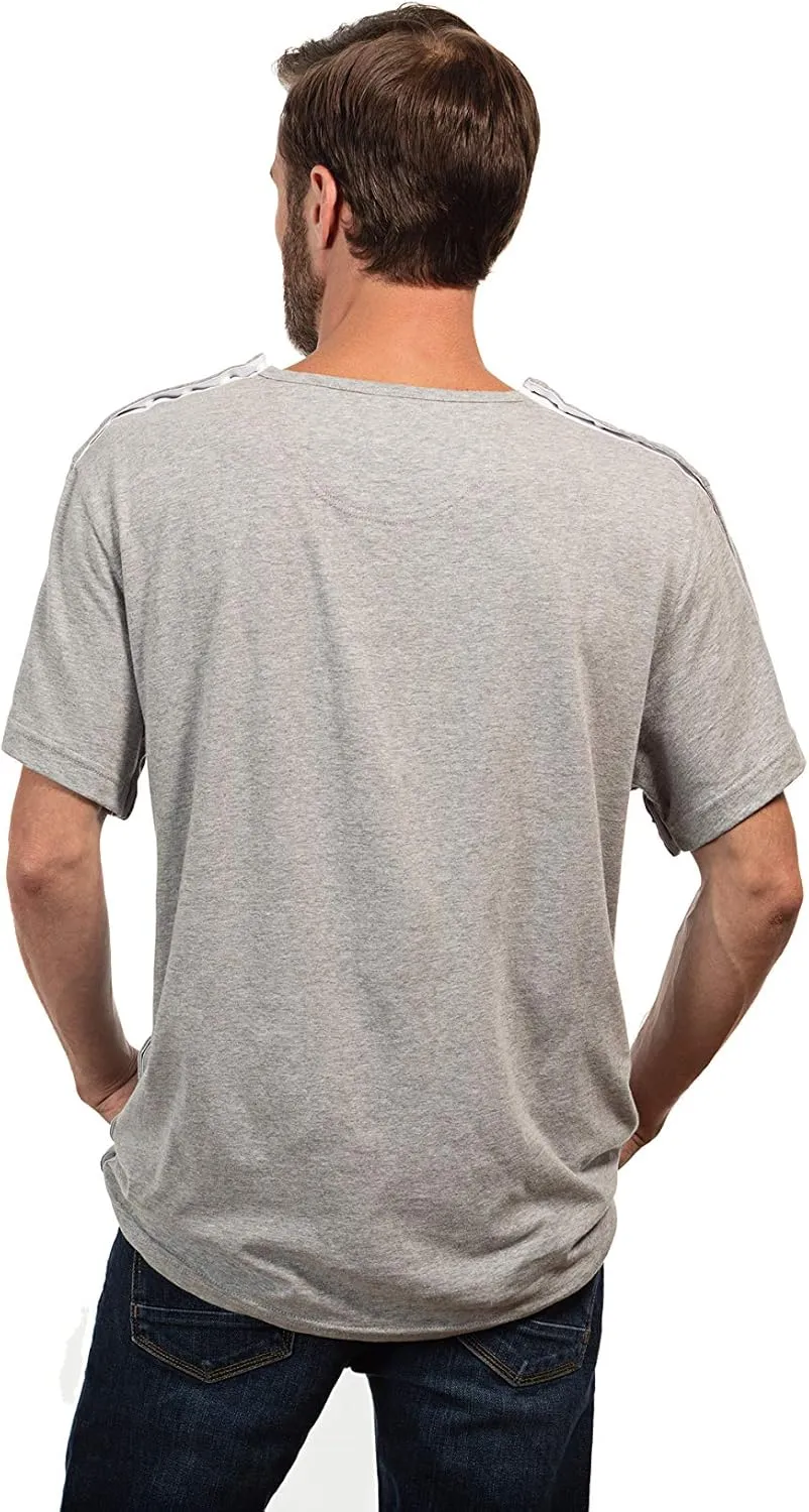 MAI Post Shoulder Surgery Shirts for Men - Tear Away Recovery Shirt, Premium Chemotherapy Clothing | Breathable & Comfortable