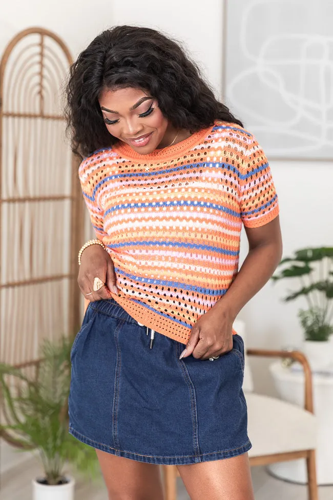 Make A Choice Multi Striped Crochet Sweater FINAL SALE