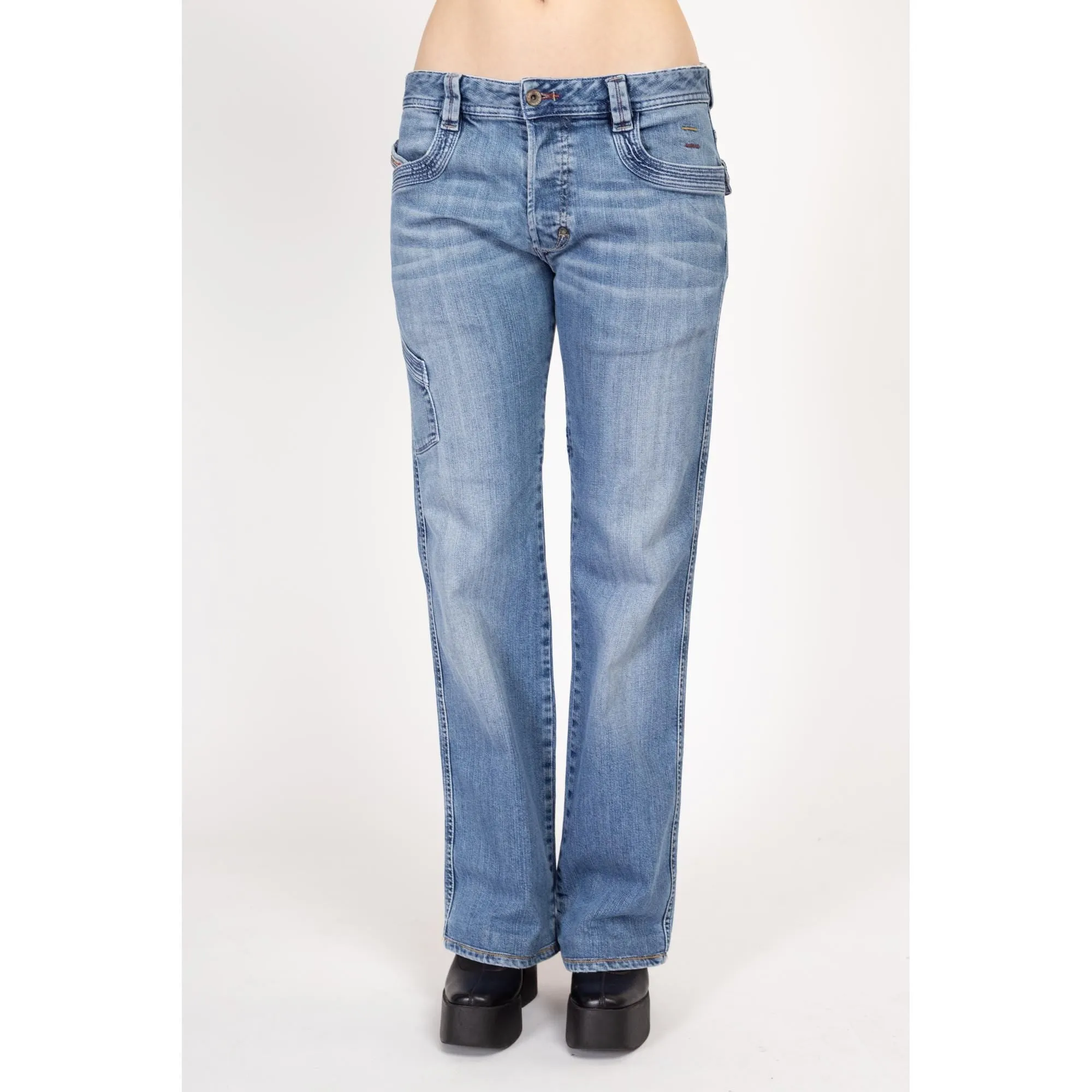 Medium Y2K Diesel Industry Low Rise Bootcut Jeans Size 31