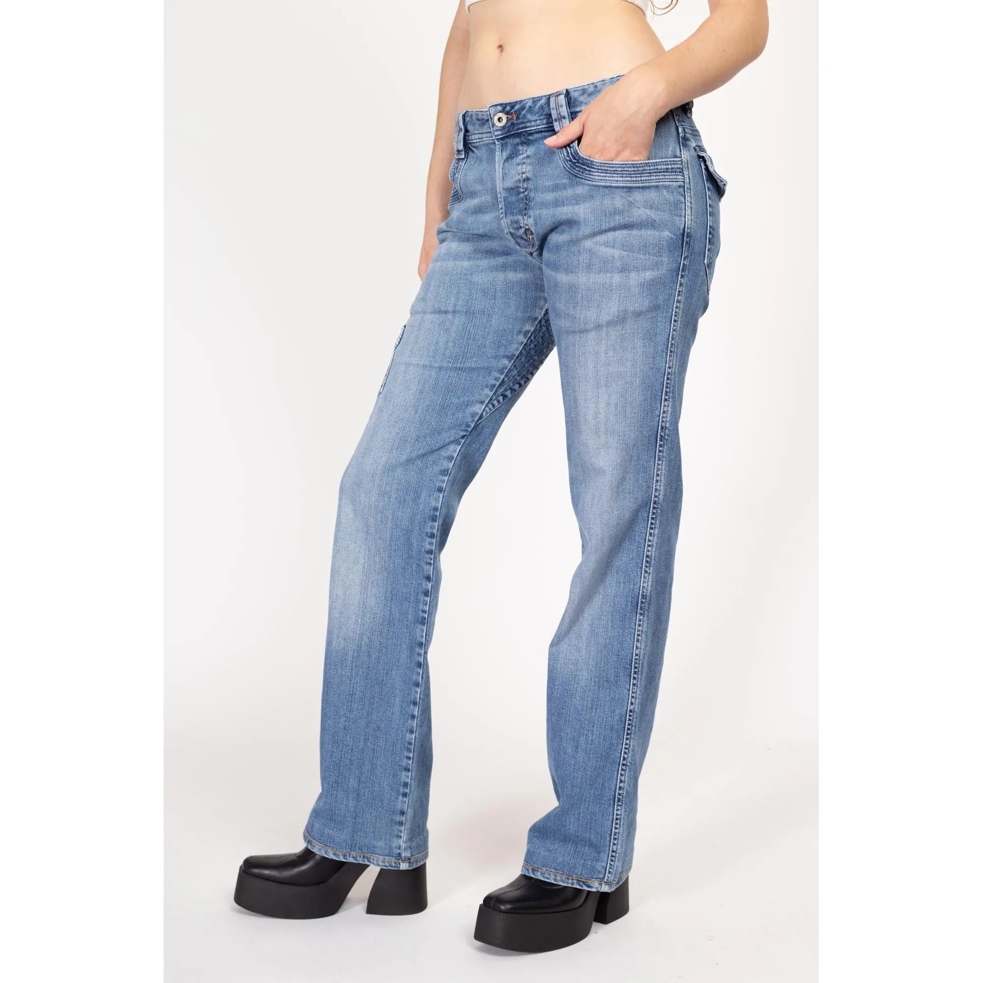 Medium Y2K Diesel Industry Low Rise Bootcut Jeans Size 31