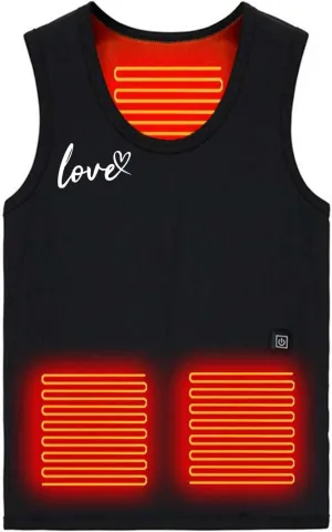 Men and Womens Heated Tank Tops Fall Winter Unisex Fleece Lining Warm Waistcoat 3-Heating Base Vest Undershirt Tops