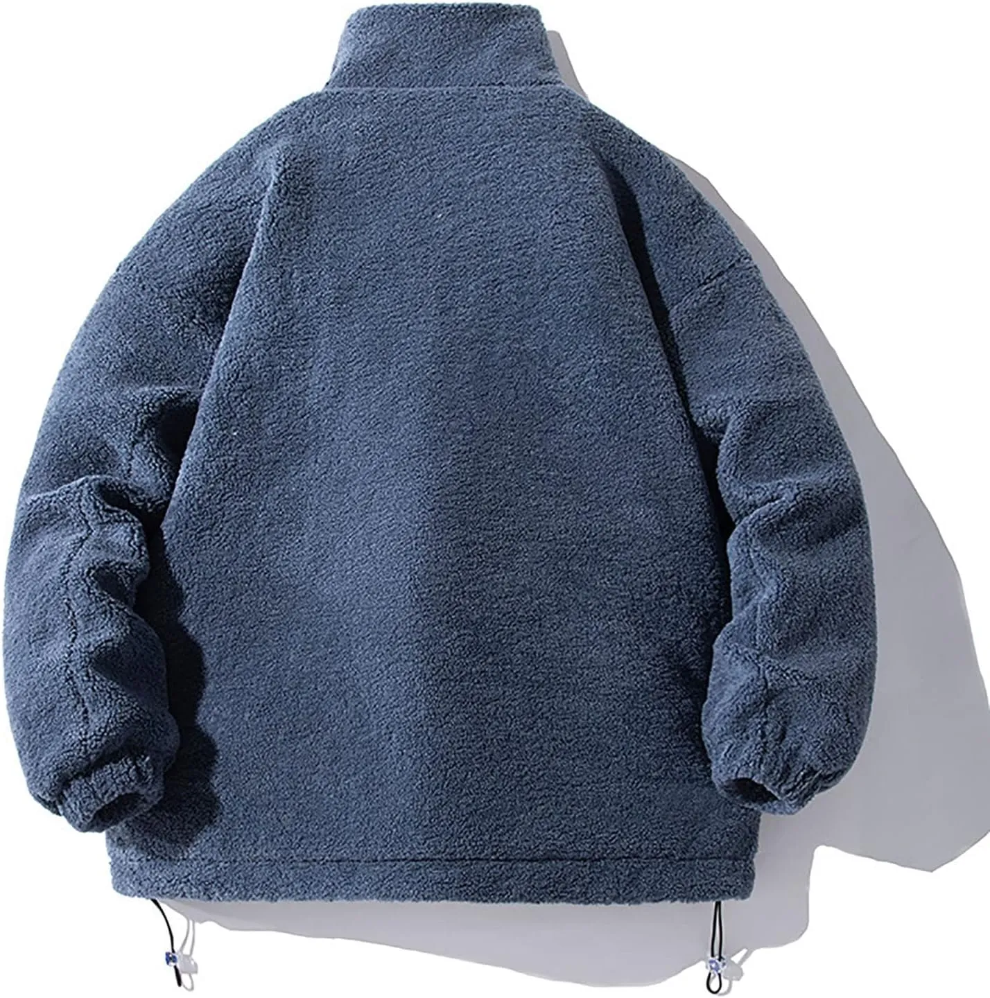 Men's Polar Fleece Coat Letter M Design Fashion Jacket Zip Up Comfortable Sportswear Oversize Couple Outfit