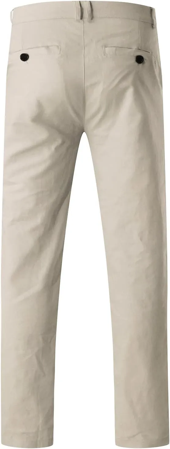 Mens Slim Fit Skinny Chino Pants Solid Tapered Stretchy Casual Trousers for Men Comfort Flat Front Dress Pants for Work