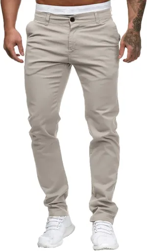 Mens Slim Fit Skinny Chino Pants Solid Tapered Stretchy Casual Trousers for Men Comfort Flat Front Dress Pants for Work