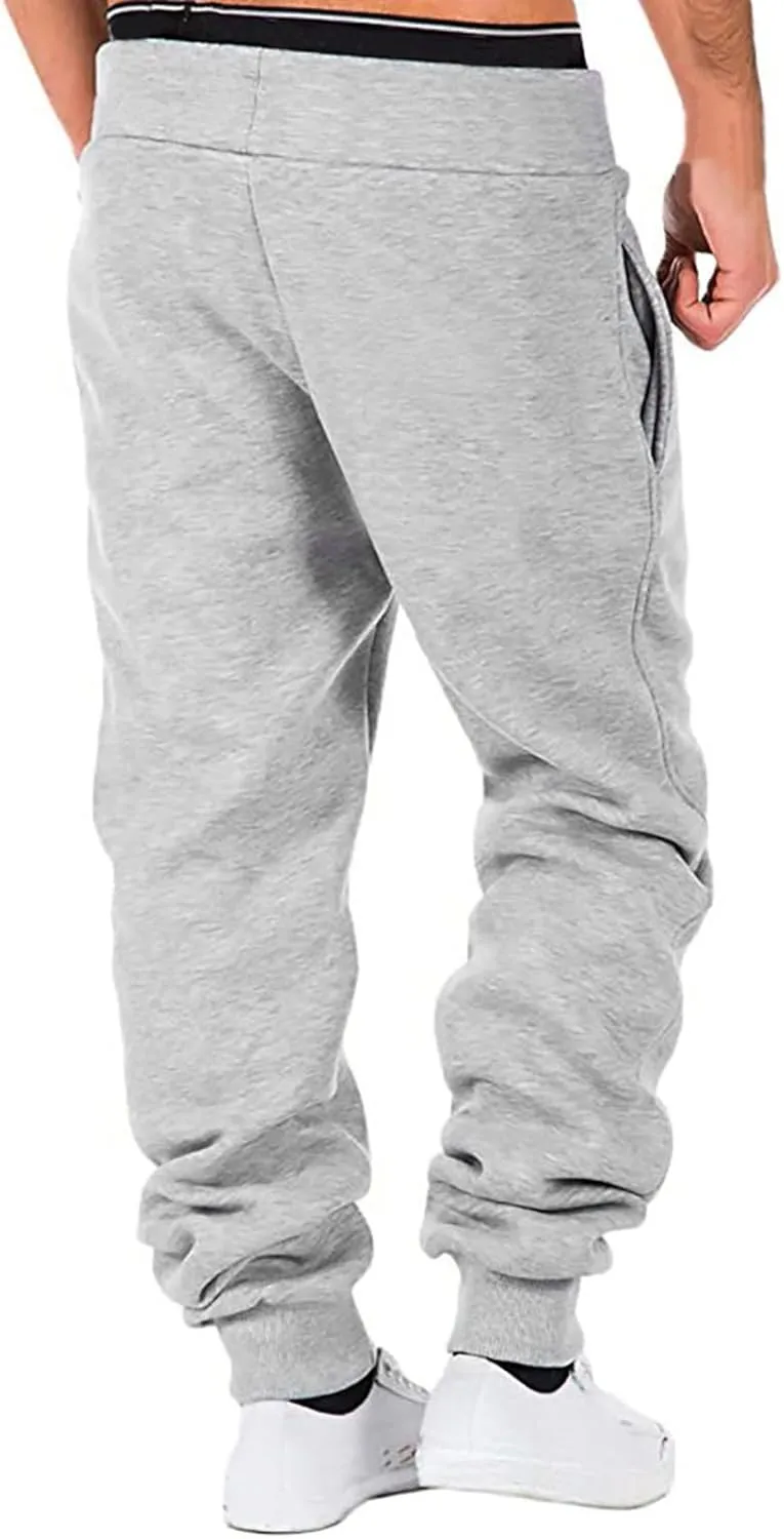 Mens Workout Cargo Sweatpants Sweatpants for Men Men's Active Basic Jogger Fleece Joggers Pants Men Outdoor Pocket