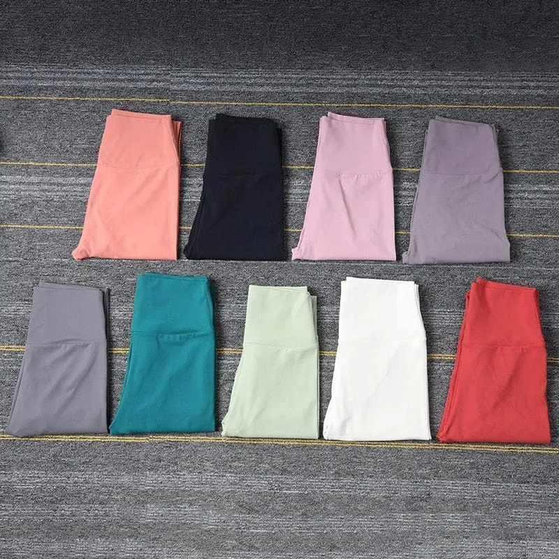 New Yoga Pants Women Leggings For Fitness Nylon High Waist Long Pants