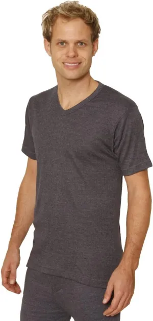 Octave 2 Pack Mens Thermal Underwear Short Sleeve 'V'-Neck T-Shirt/Vest/Top