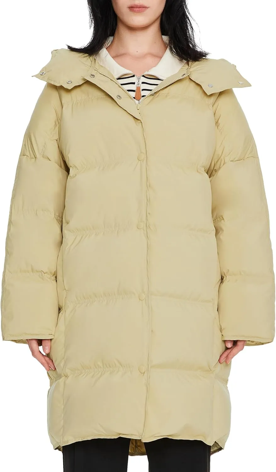 Orolay Women's Winter Down Jacket Puffy Puffer Jacket Warm Coat with Detachable Hood