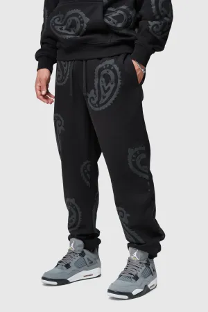 PAISLEY JOGGER - BLACK