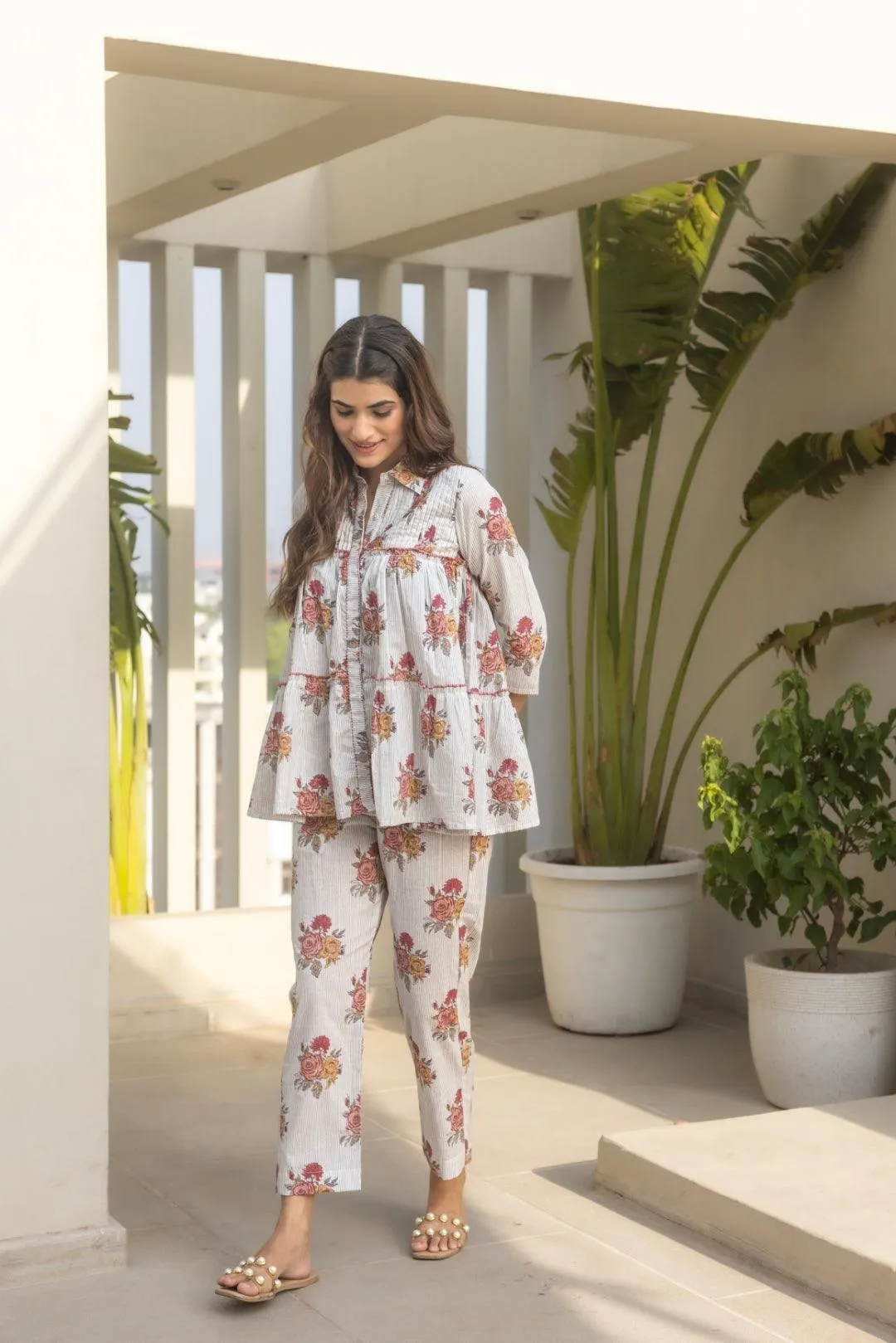 PHOEBE LINEAR IVORY CO-ORD SET