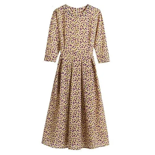 Printed Dress For Women Vintage Elegant Three