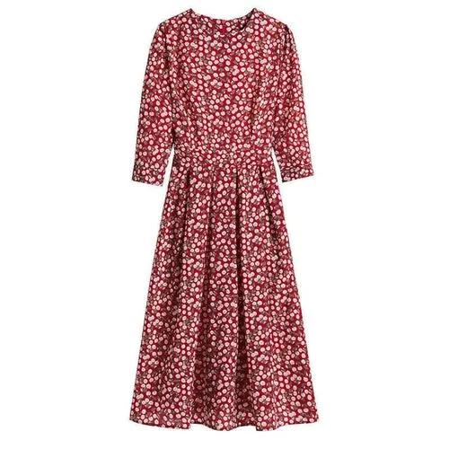 Printed Dress For Women Vintage Elegant Three