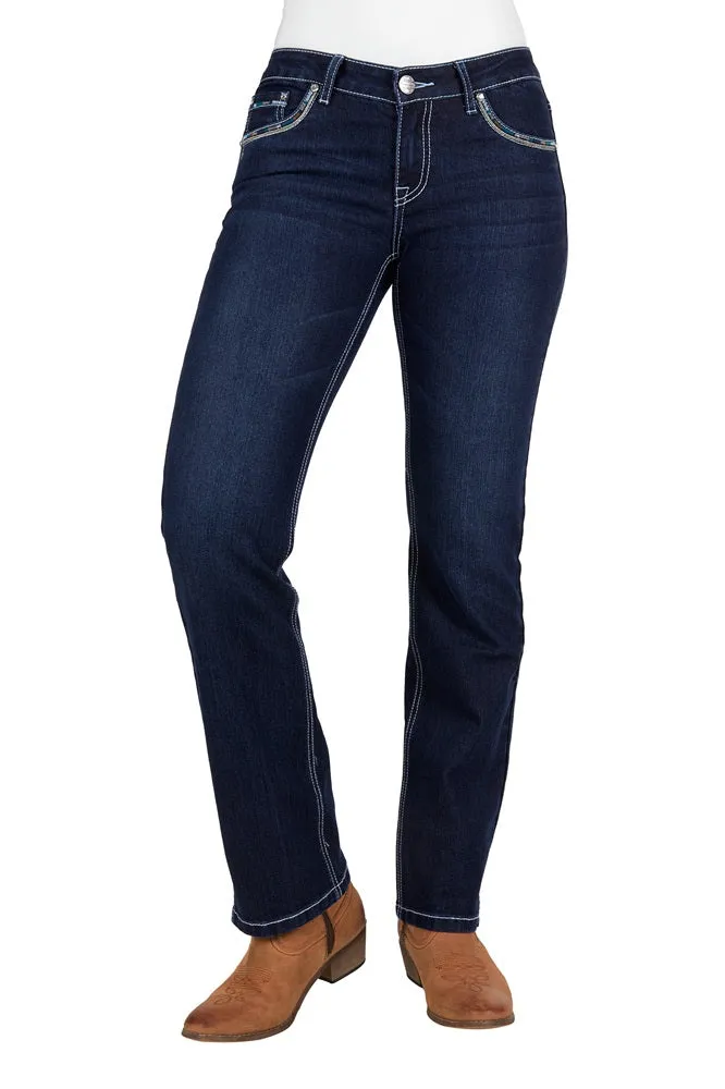 Pure Western Womens Jeans | Oda | Straight Leg | Midnight